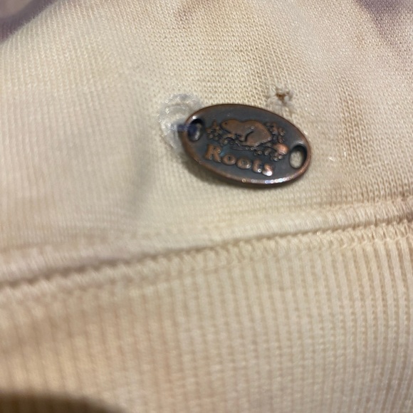 One Of A Kind Vintage Roots Zip Up Sweater Size XL Beige and Purple - Picture 3 of 4